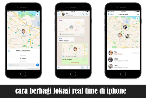 cara berbagi lokasi real time di iphone